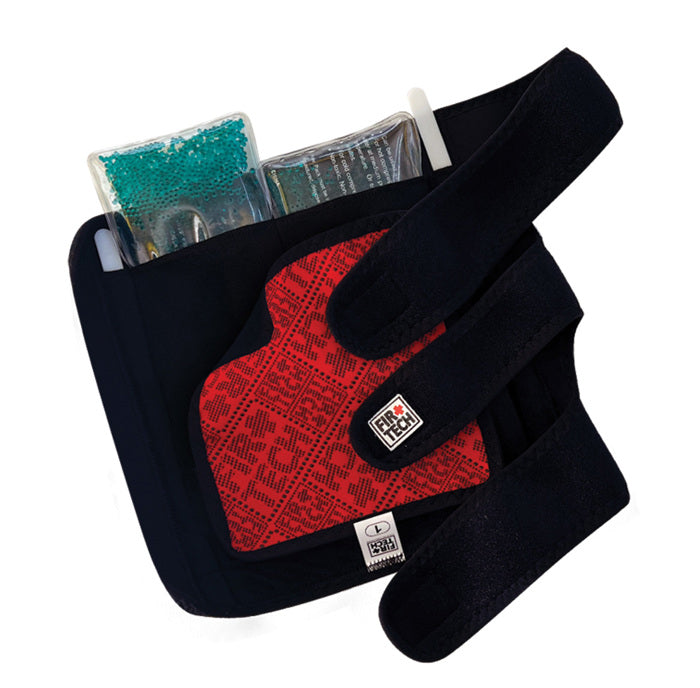 Infrarød benstøtte med varme- og kuldepakke